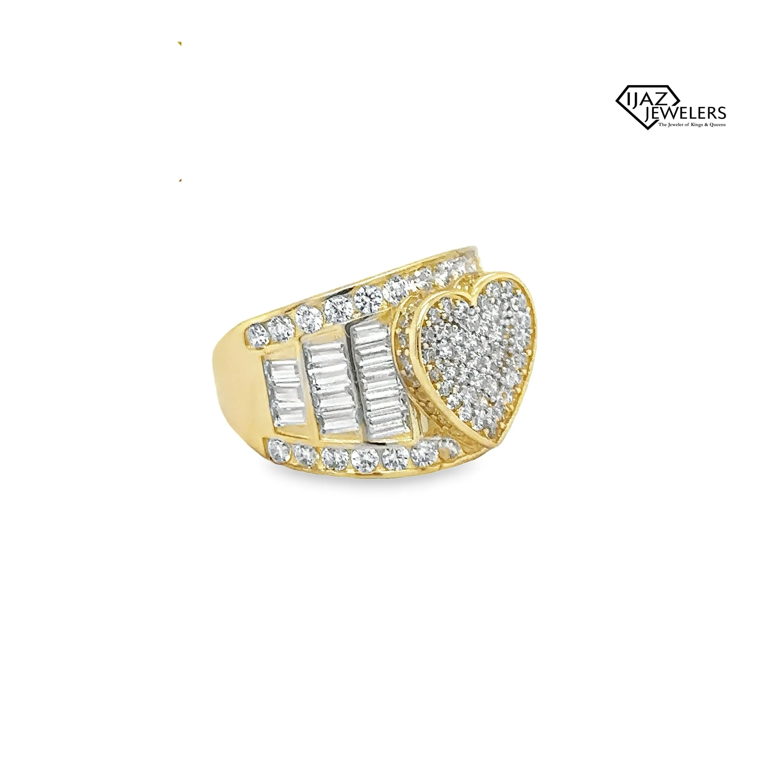 10K Gold CZ Heart Ring