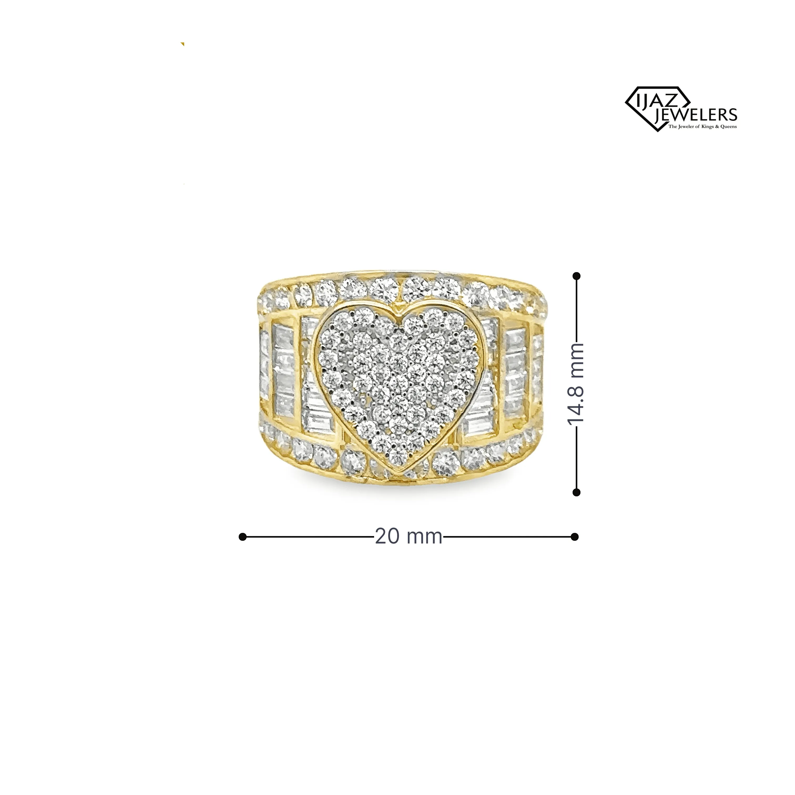 10K Gold CZ Heart Ring