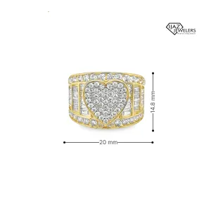 10K Gold CZ Heart Ring