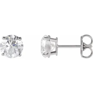 14K Yellow 8 mm Lab-Grown Aqua Sapphire Stud Earrings