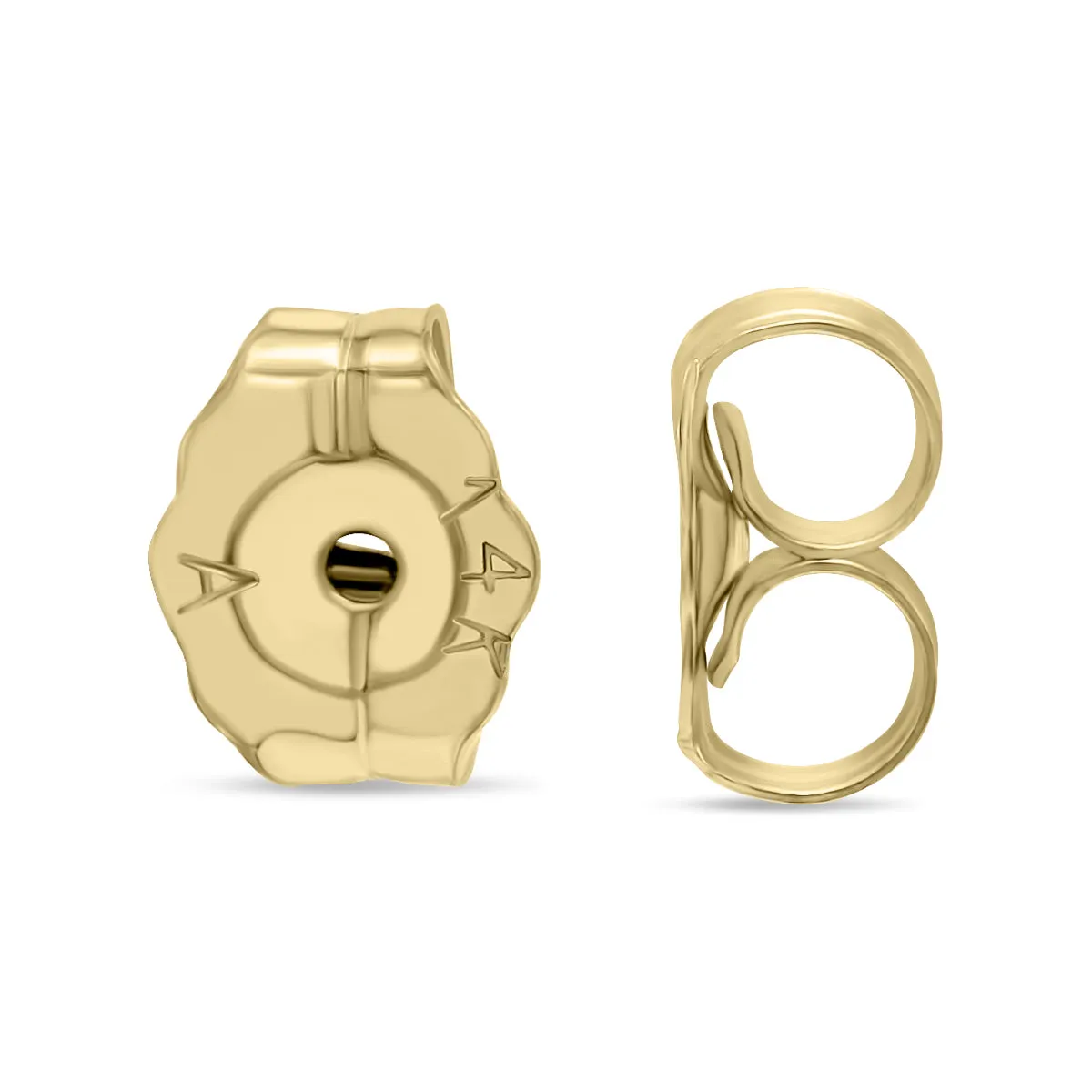 14K Yellow Gold 4Mm Square Sapphire Gemstone Earrings