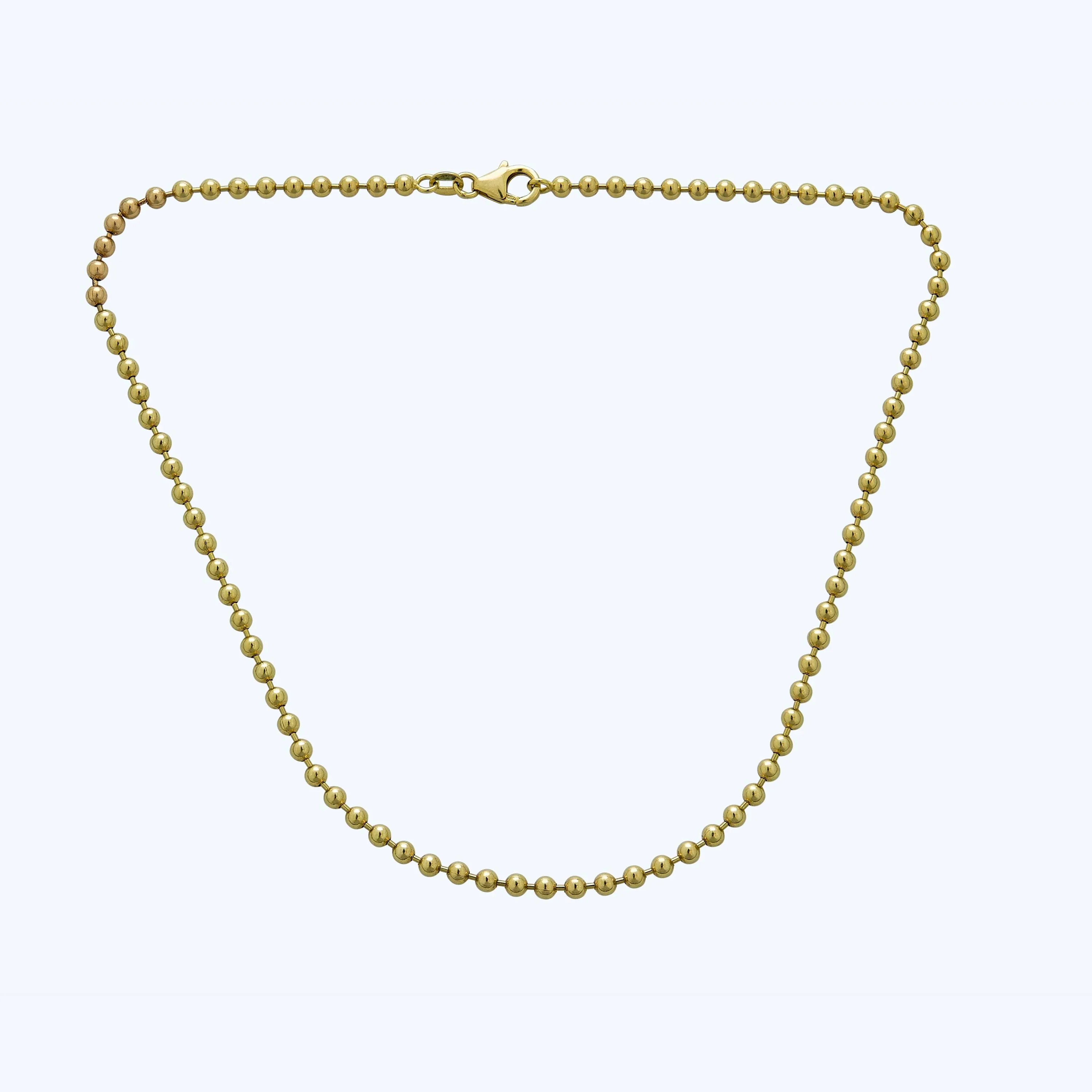 18K Yellow Gold Ball Chain