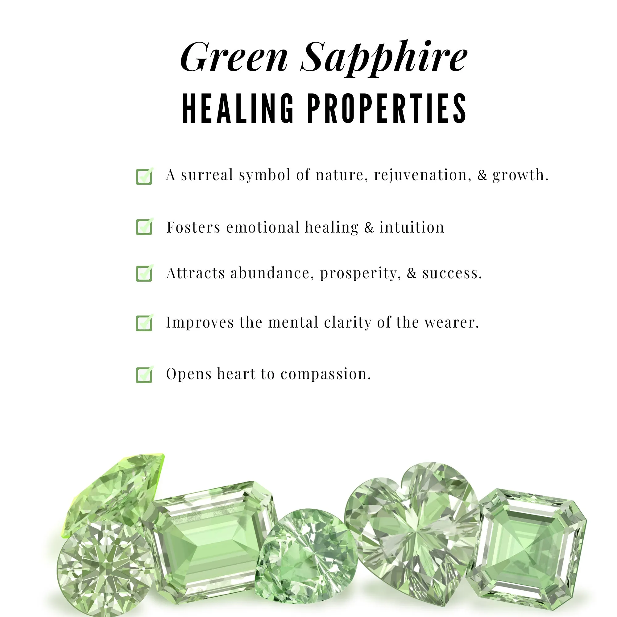 4 MM Genuine Green Sapphire Solitaire Stud Earrings in Double Claw Prong Setting