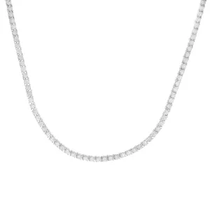 5.97ct 14k White Gold Tennis Necklace