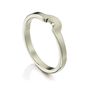 Arch Wedding Band in 18ct White Gold (R0181)