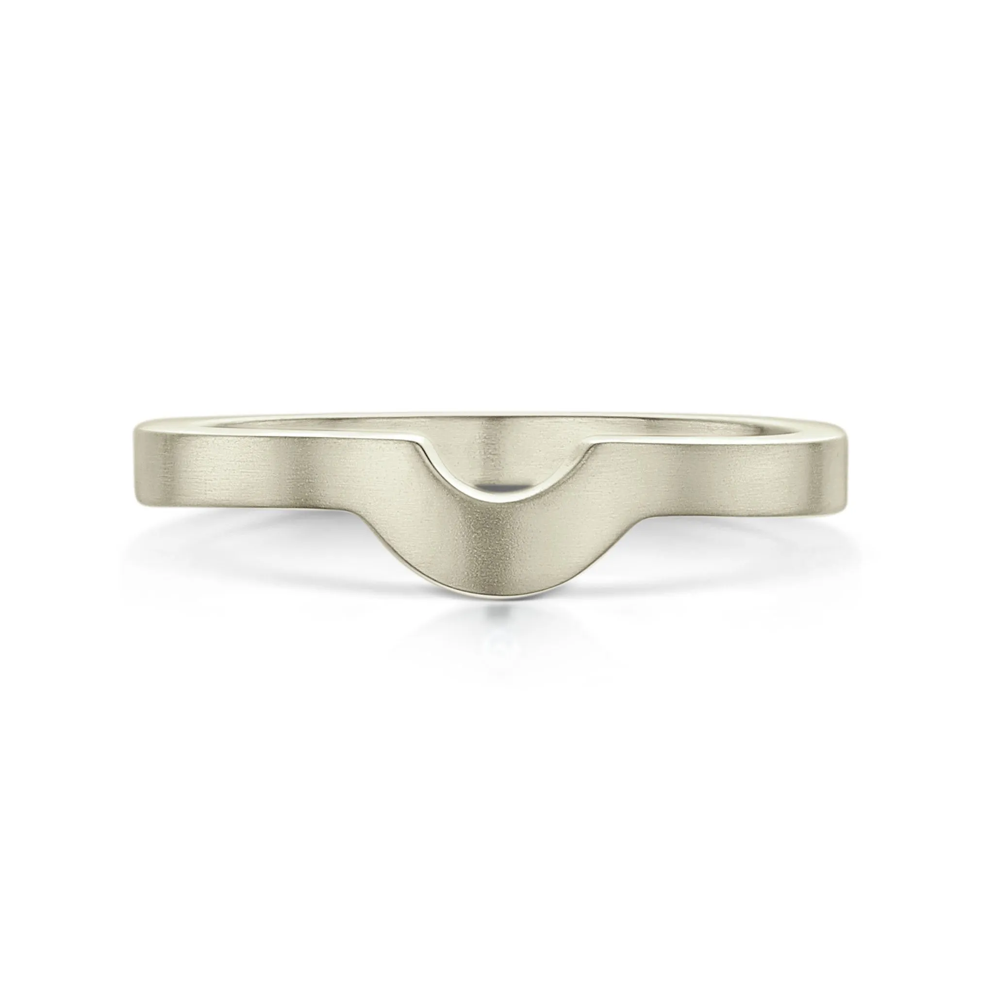 Arch Wedding Band in 18ct White Gold (R0181)