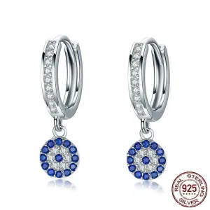 Bella Sapphire CZ Drop Earrings - Genuine 925 Sterling Silver