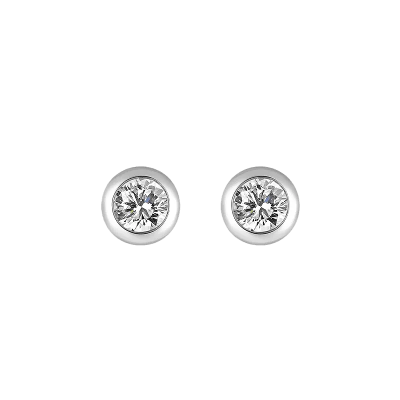 Bezel earrings 0.2ct
