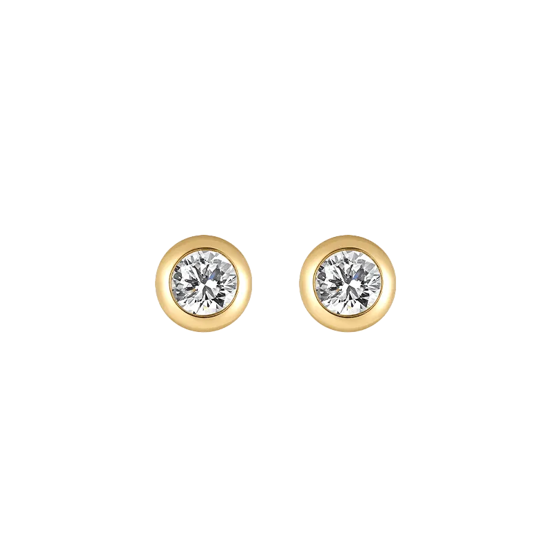 Bezel earrings 0.2ct