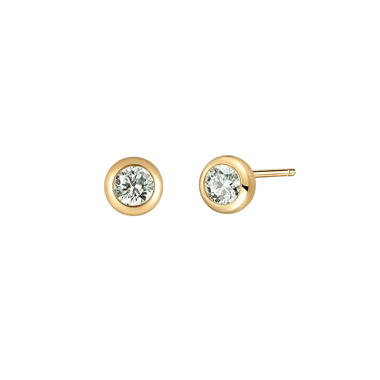 Bezel earrings 0.2ct