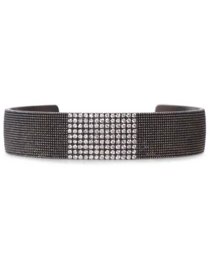Black Rhodium Pavé Diamond Petite Cuff