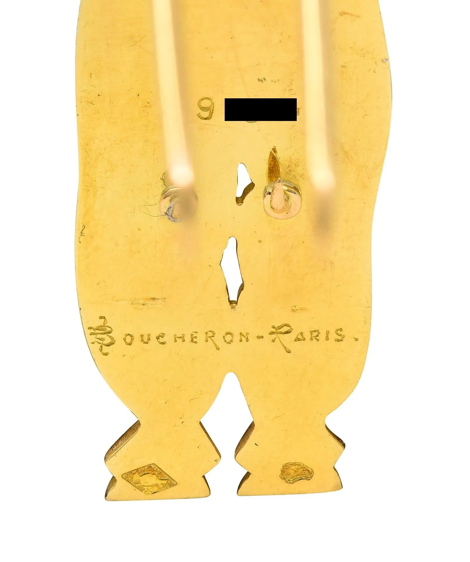 Boucheron Paris French Sapphire Diamond Ruby 18 Karat Two-Tone Gold Vintage WW2 Pilot Plane Brooch