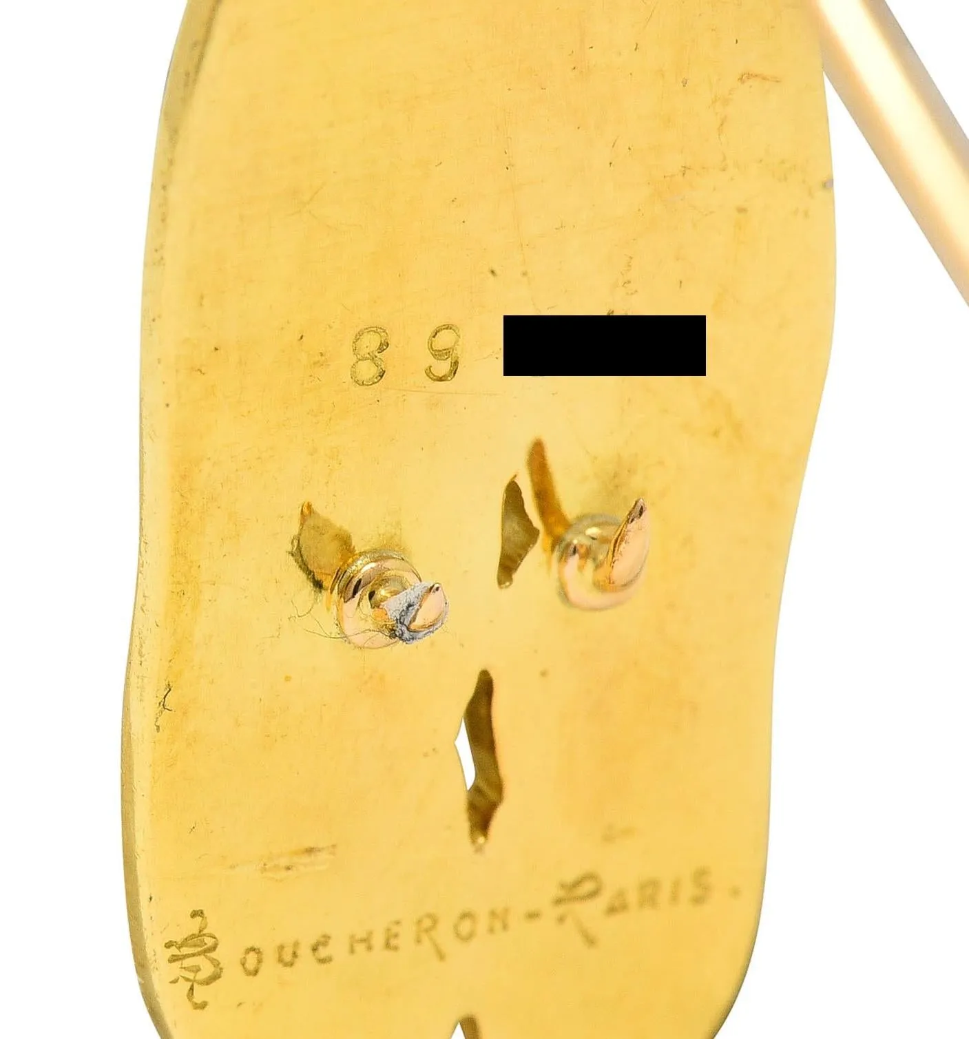 Boucheron Paris French Sapphire Diamond Ruby 18 Karat Two-Tone Gold Vintage WW2 Pilot Plane Brooch