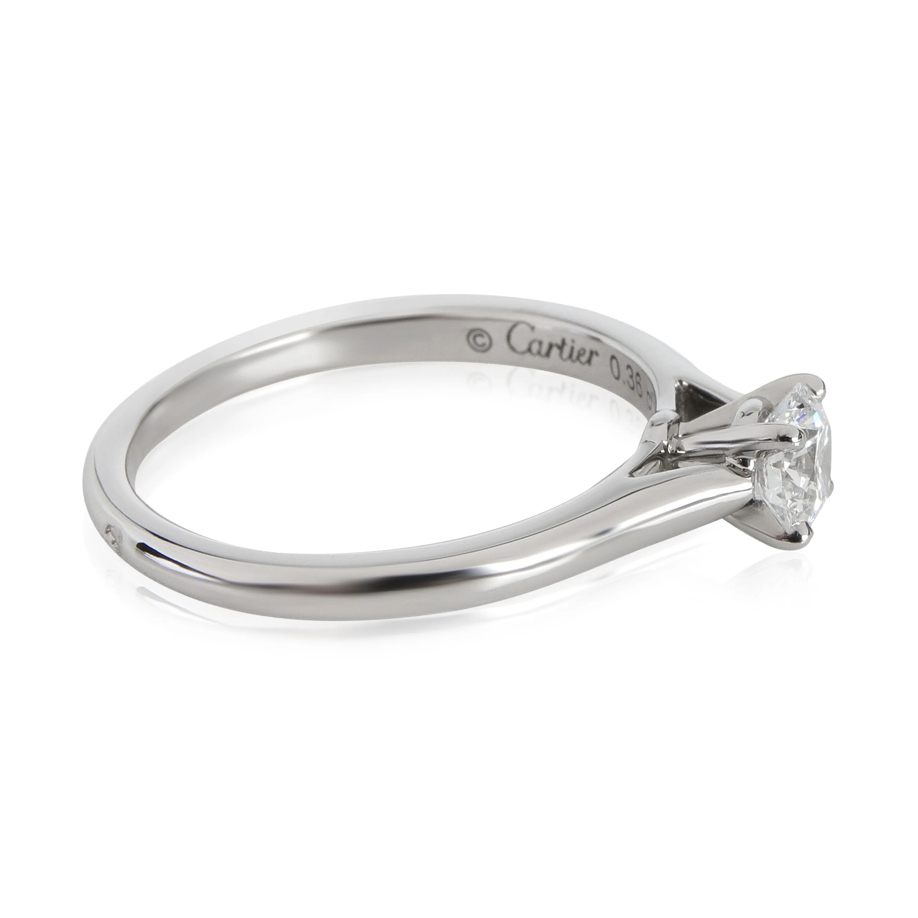 Cartier 1895 Diamond Engagement Ring in Platinum E VVS2 0.36 CTW