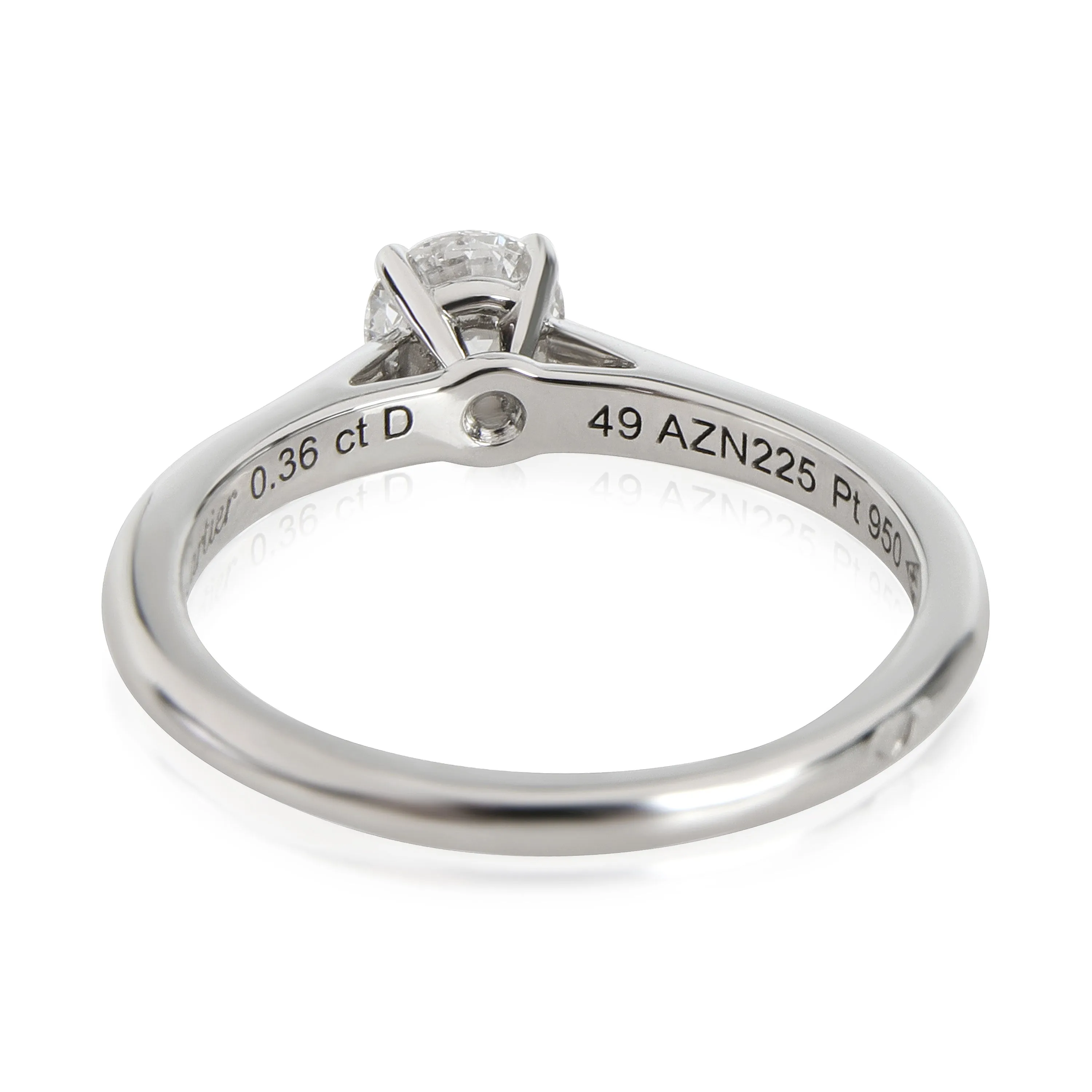 Cartier 1895 Diamond Engagement Ring in Platinum E VVS2 0.36 CTW