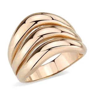 CJ3799 Wholesale Women's Stainless Steel IP Rose Gold Dome Ring