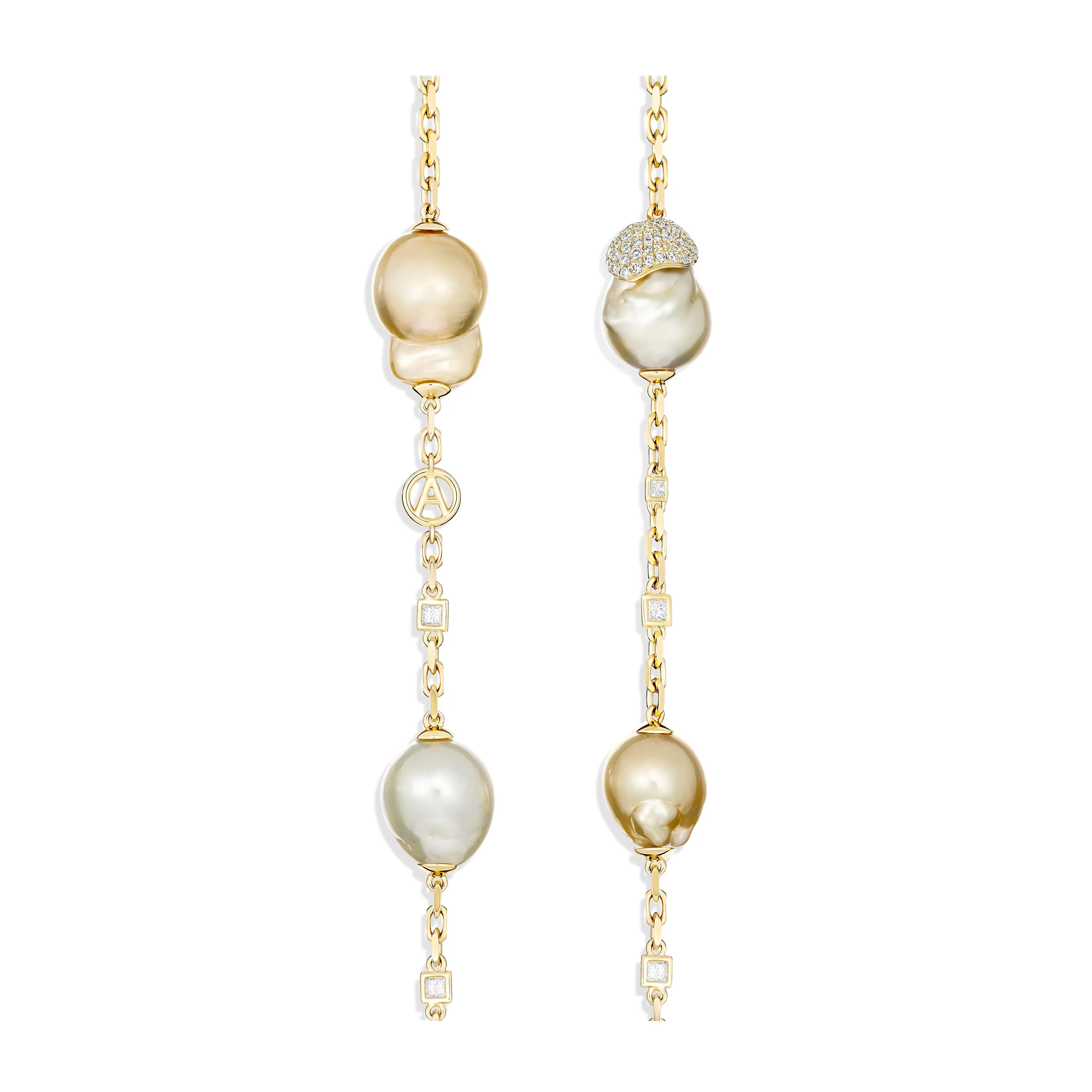 Classic Pearl Feature Necklace | Yellow Gold