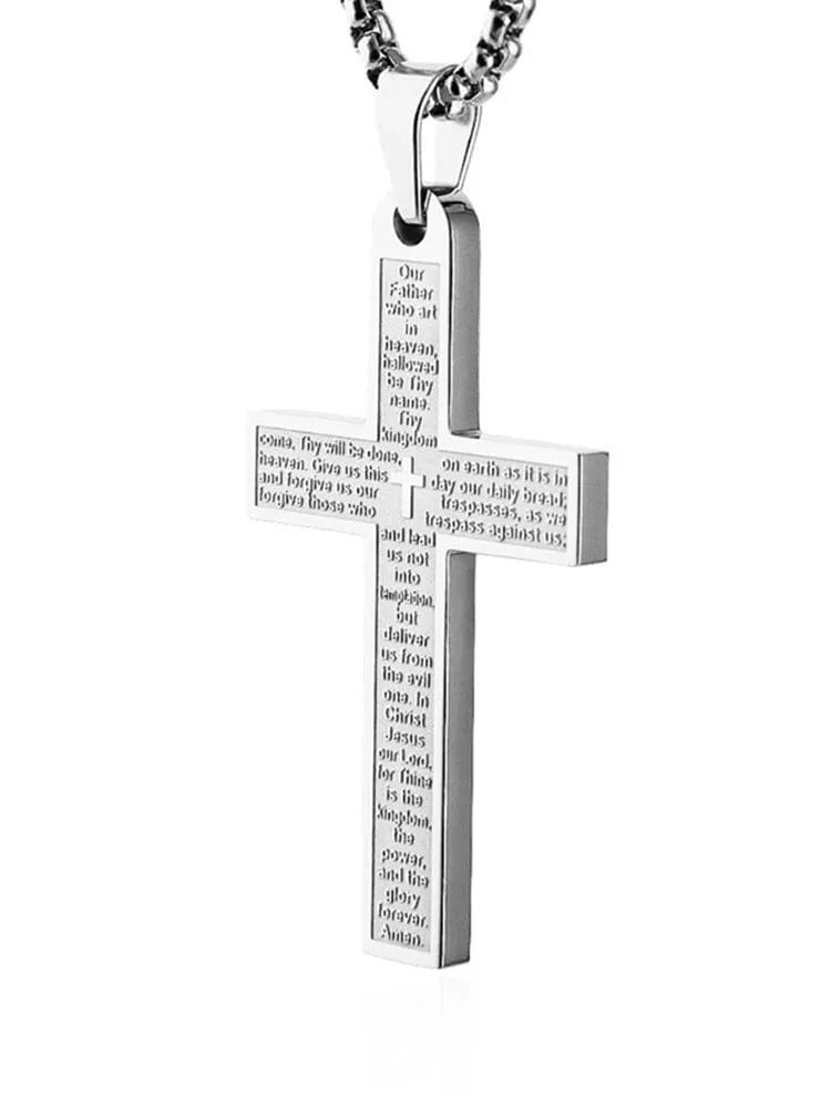Classic Stainless Steel Cross Necklace