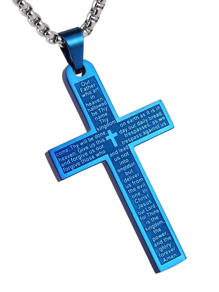 Classic Stainless Steel Cross Necklace
