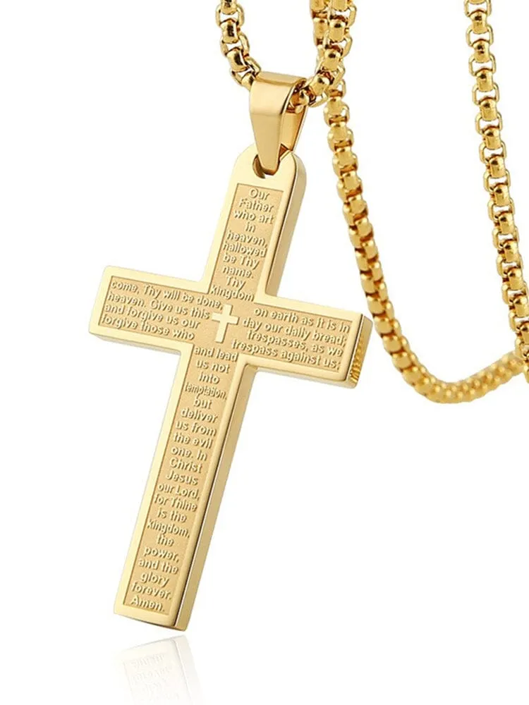 Classic Stainless Steel Cross Necklace
