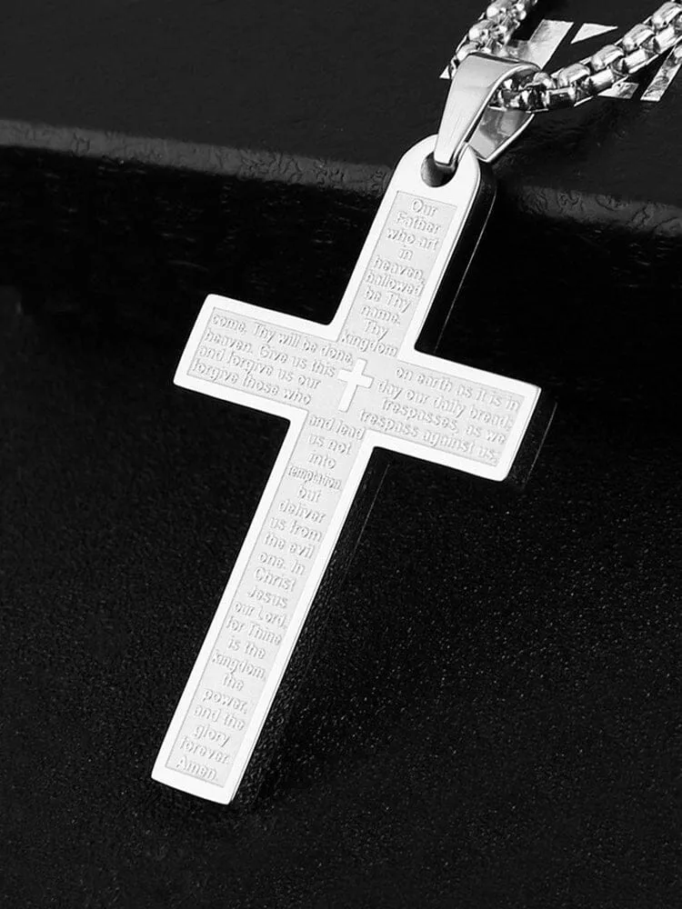 Classic Stainless Steel Cross Necklace