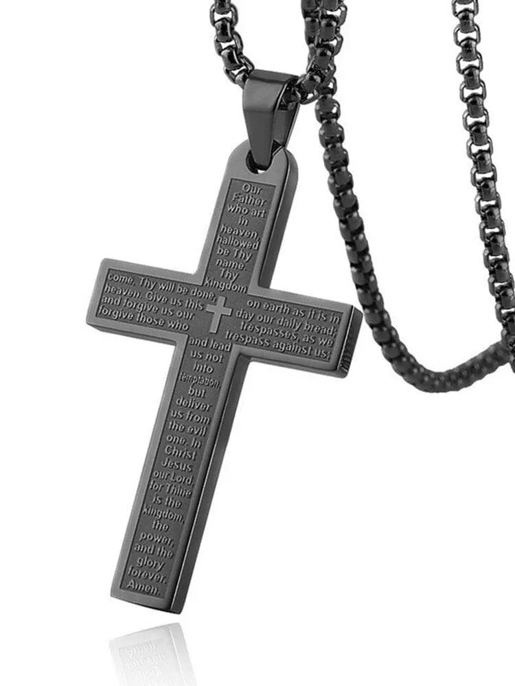 Classic Stainless Steel Cross Necklace