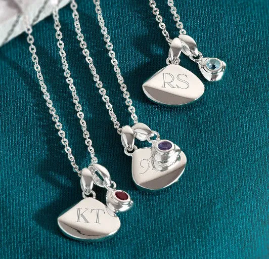 Coast May Birthstone Synthetic Emerald Tag Necklace
