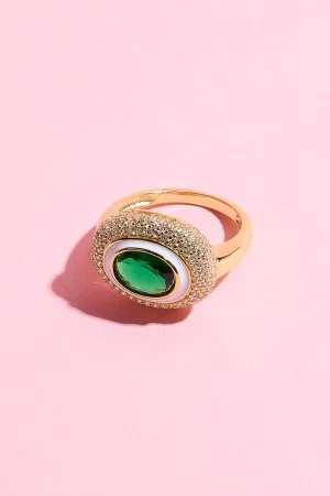 Crystal Eye Sterling Silver Ring
