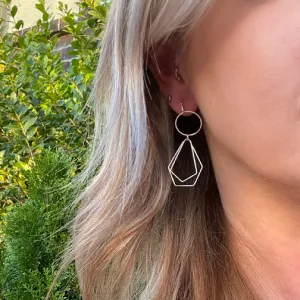 Dainty Layered Geometric Shape Earrings (ROSE GOLD, GOLD OR SILVER)