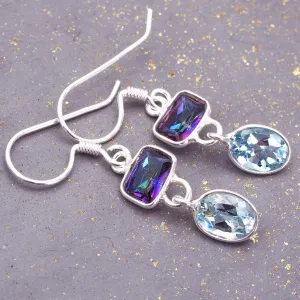 Dainty Mystic Topaz Earrings