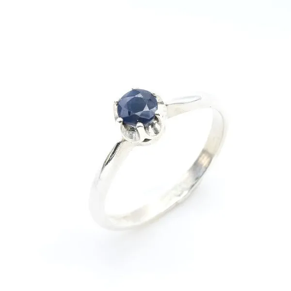 Dainty Sapphire Ring - September Birthstone Ring - Sapphire Solitaire Ring