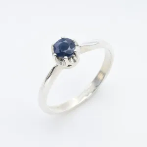 Dainty Sapphire Ring - September Birthstone Ring - Sapphire Solitaire Ring