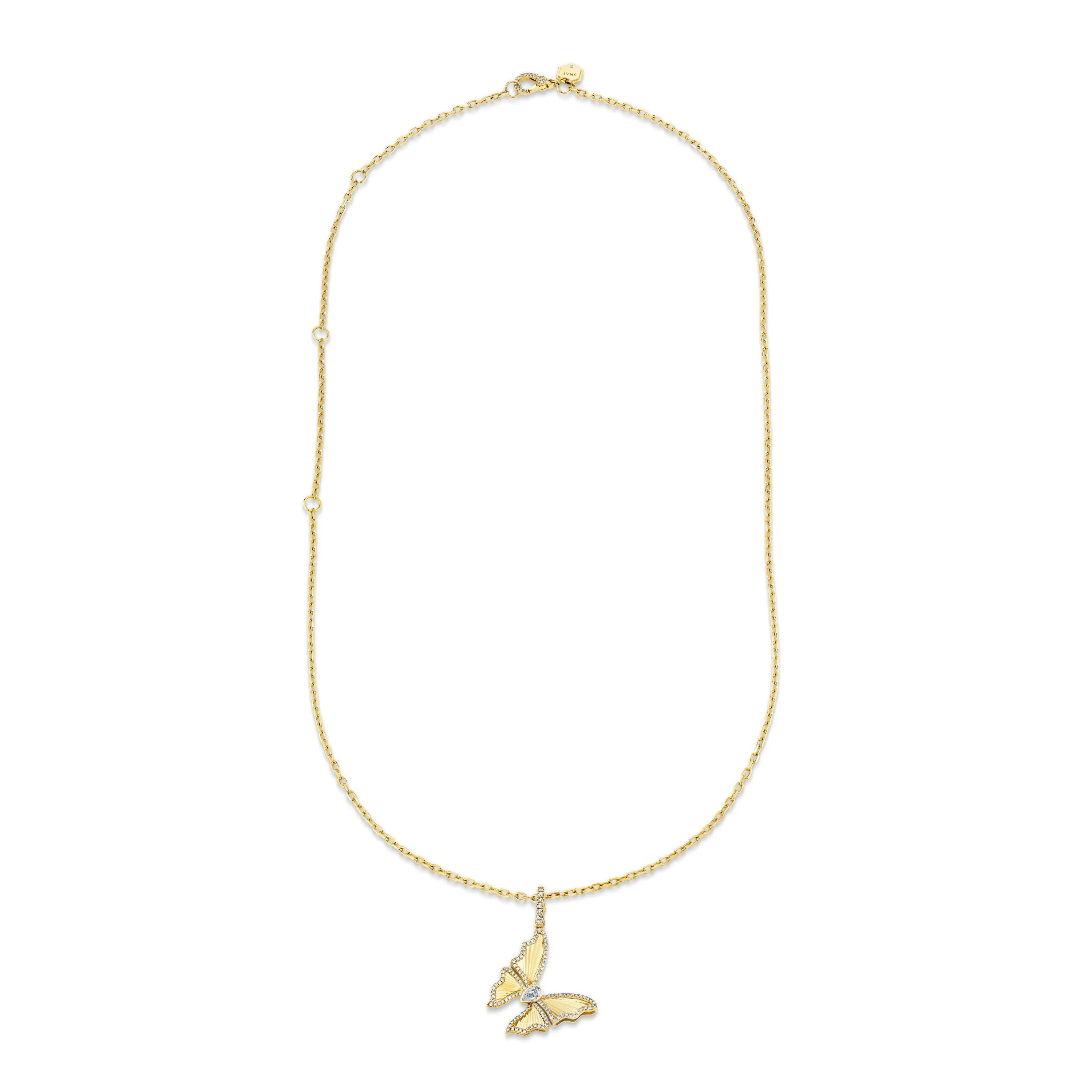 DIAMOND BUTTERFLY PENDANT NECKLACE