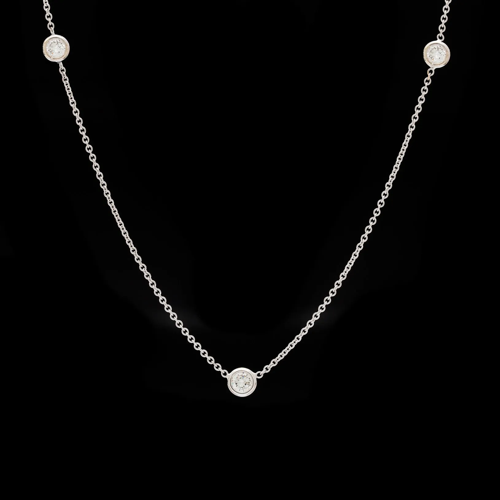 Diamonds by the Yard 1.18ct tw 5-Stone Gold Necklace