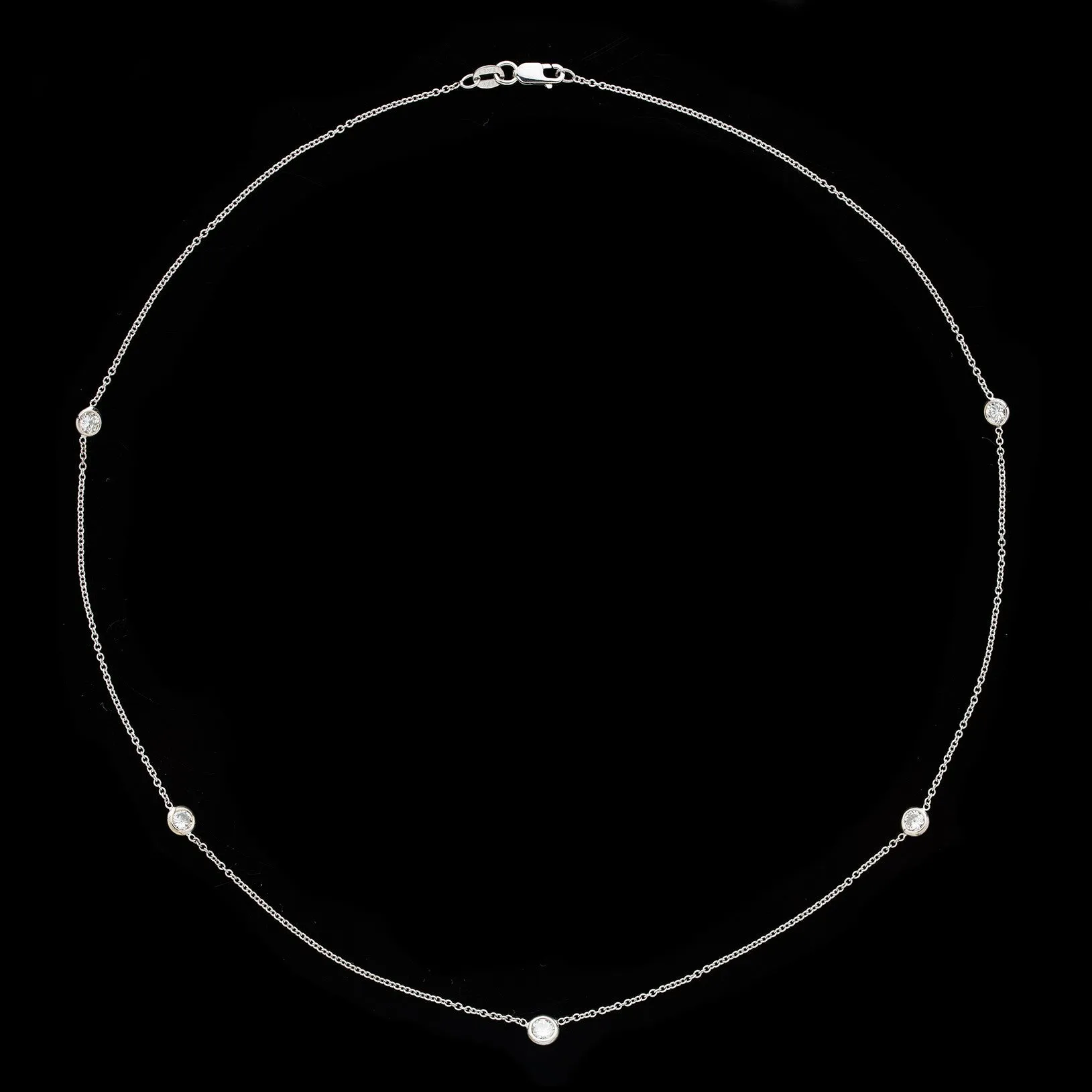Diamonds by the Yard 1.18ct tw 5-Stone Gold Necklace