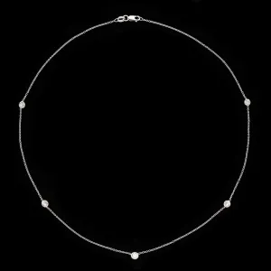Diamonds by the Yard 1.18ct tw 5-Stone Gold Necklace