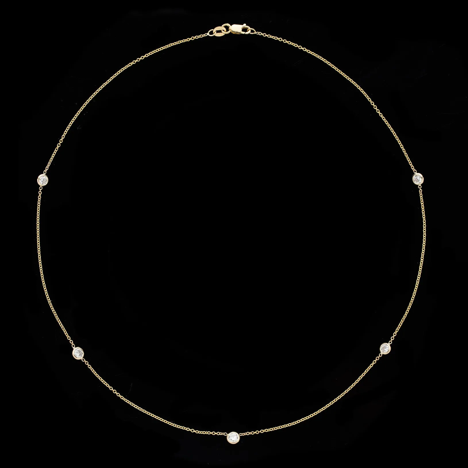 Diamonds by the Yard 1.37ct tw 5-Stone Gold Necklace