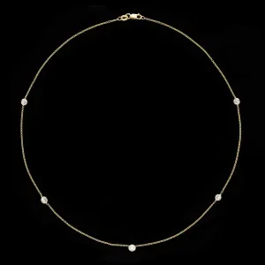 Diamonds by the Yard 1.37ct tw 5-Stone Gold Necklace