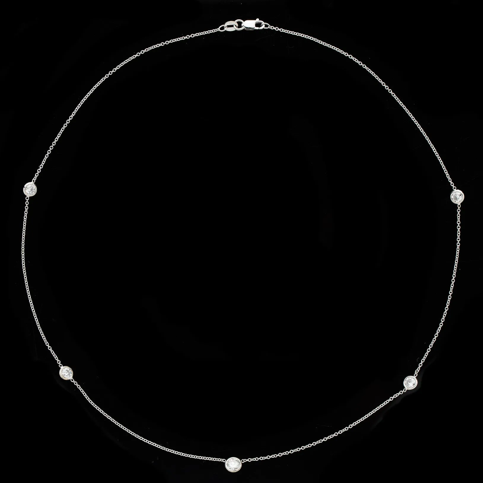 Diamonds by the Yard 1.62ct tw 5-Stone Gold Necklace