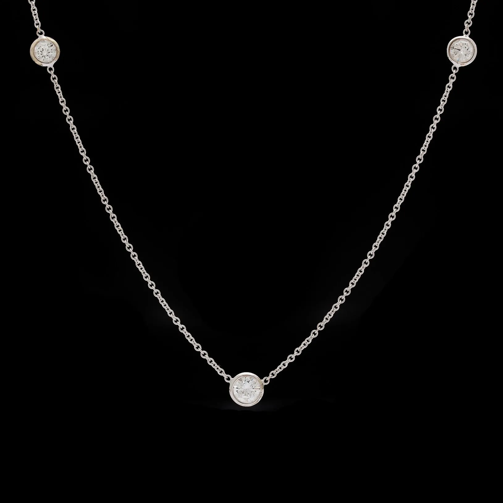 Diamonds by the Yard 1.62ct tw 5-Stone Gold Necklace