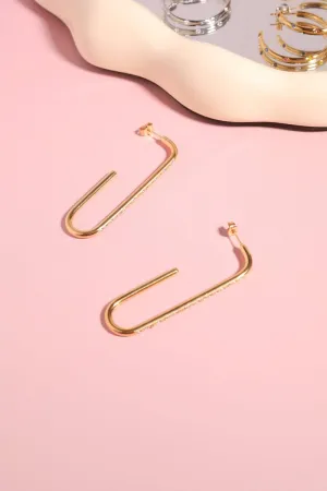 Drop Crystal Hoop Earrings