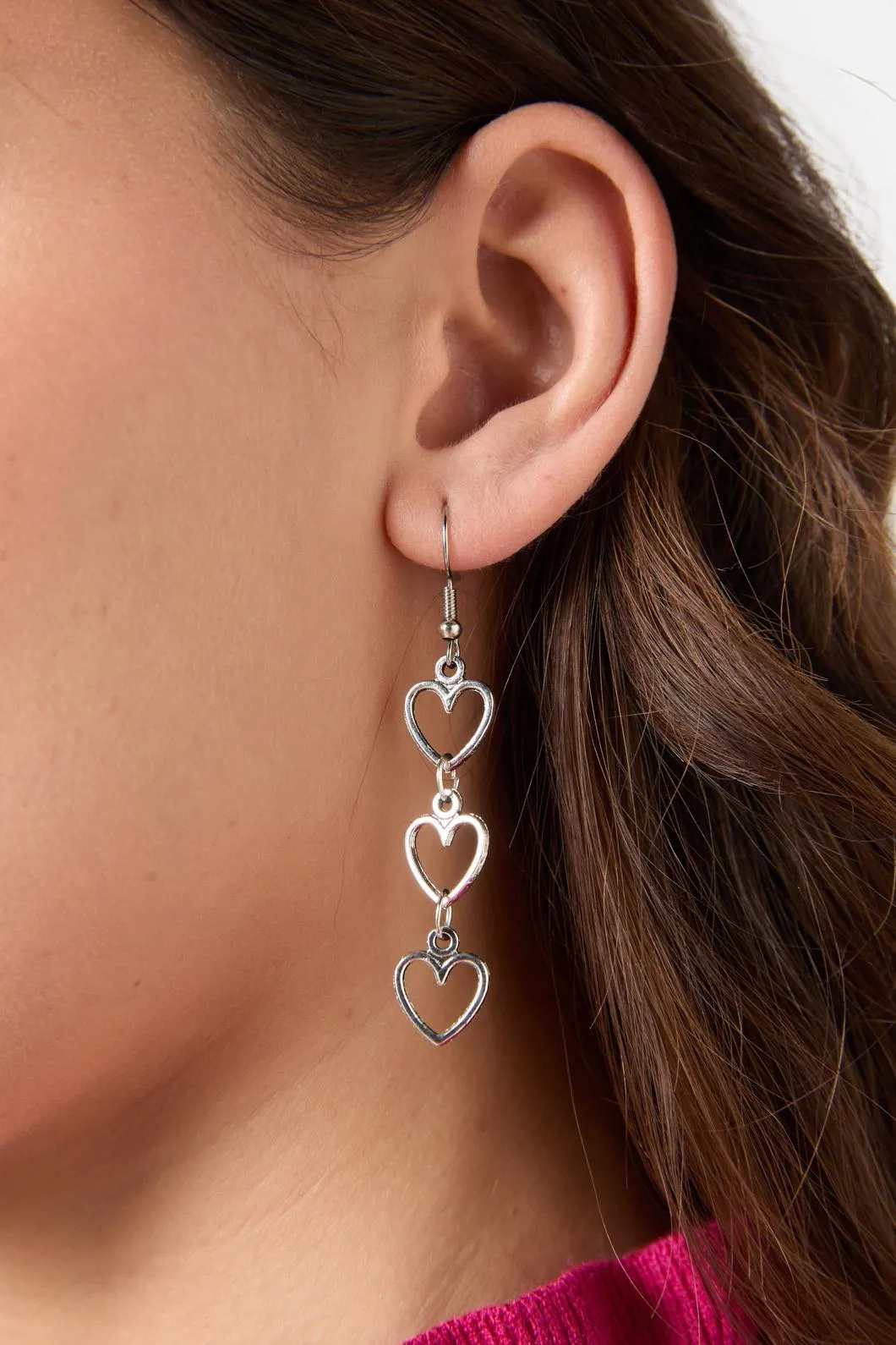 Drop Heart Earrings