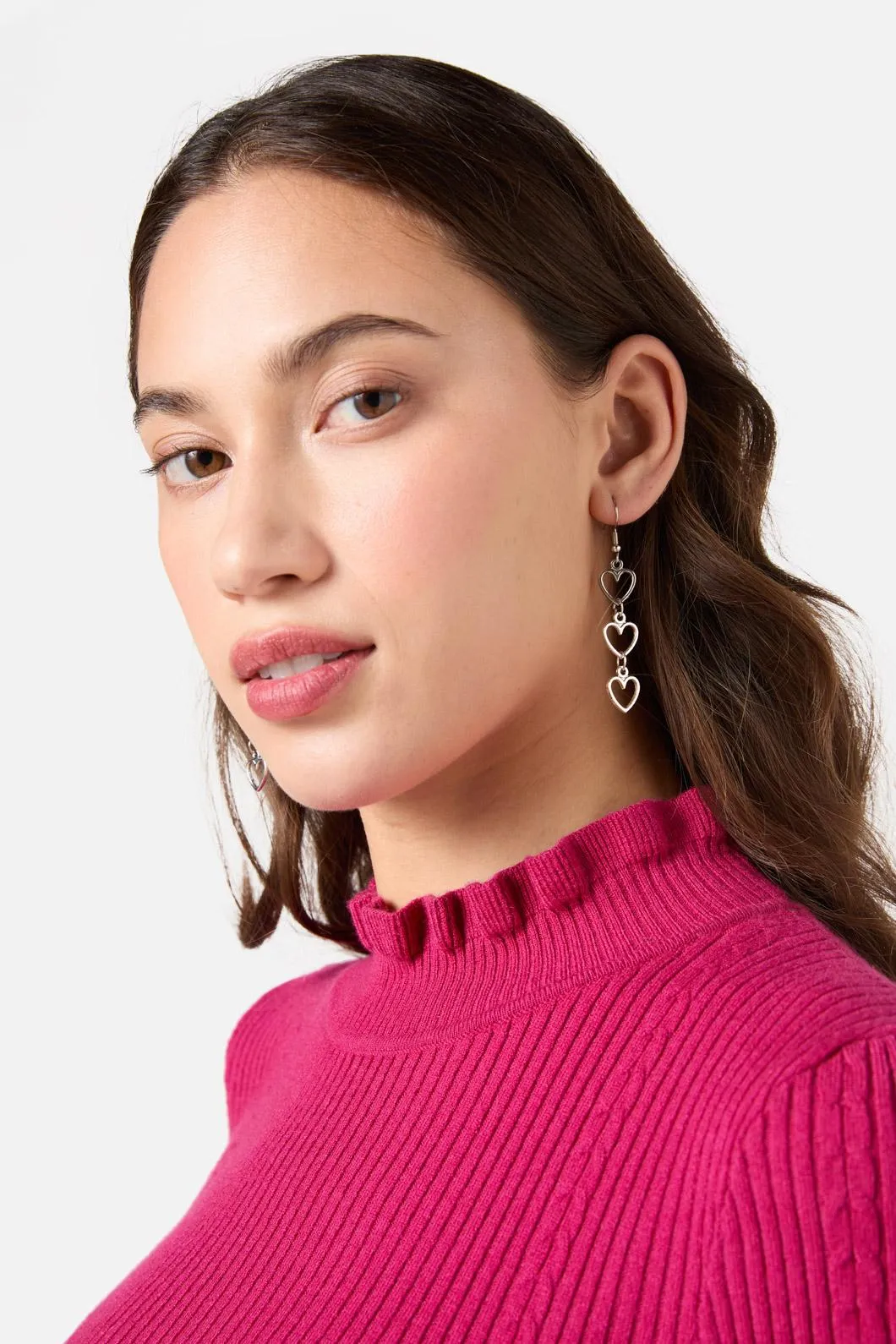 Drop Heart Earrings