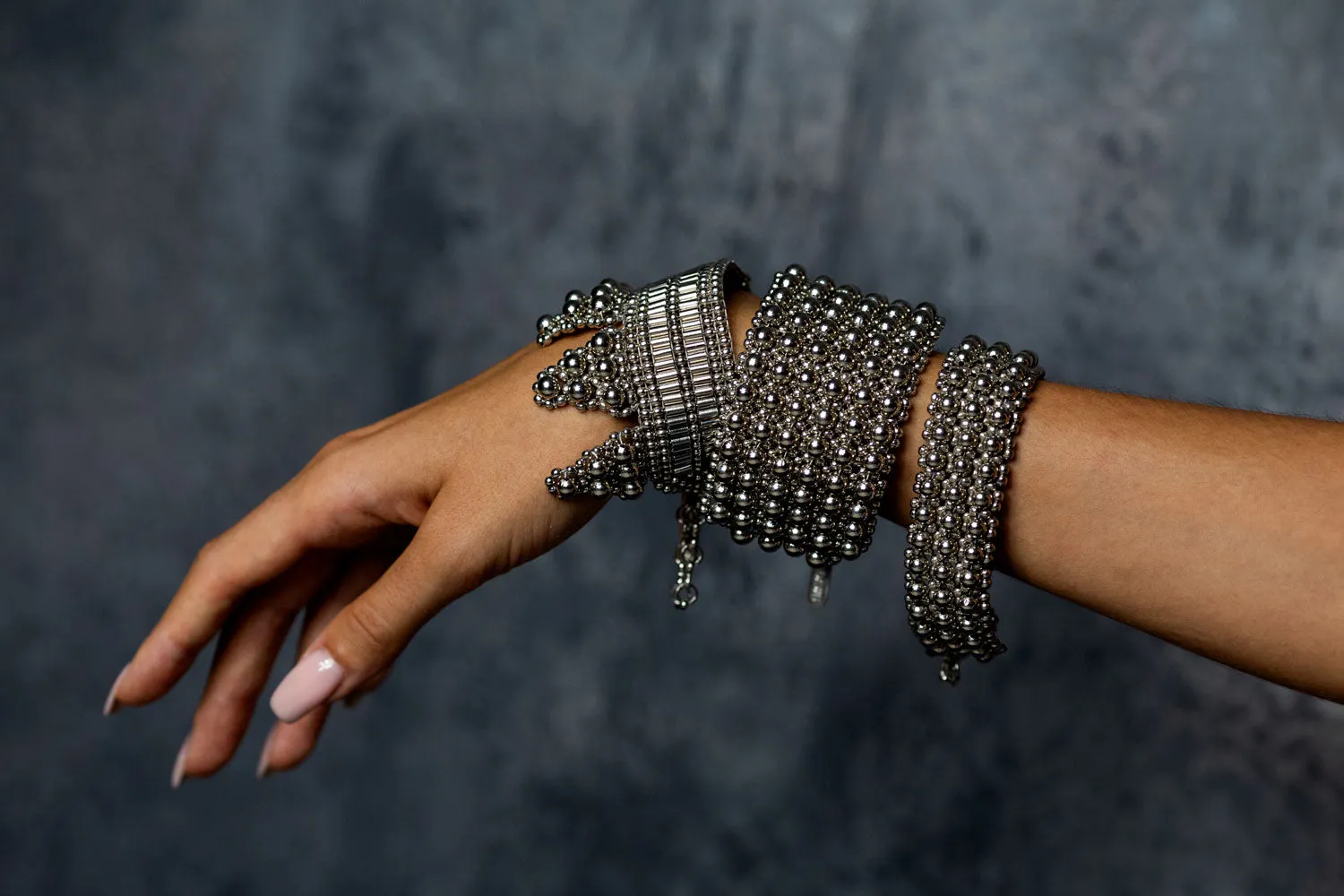 Elohim Textured Band in Silver