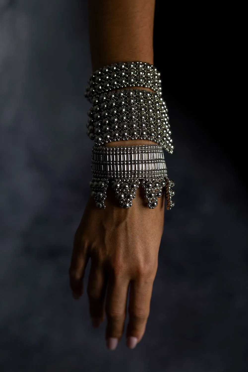 Elohim Textured Band in Silver
