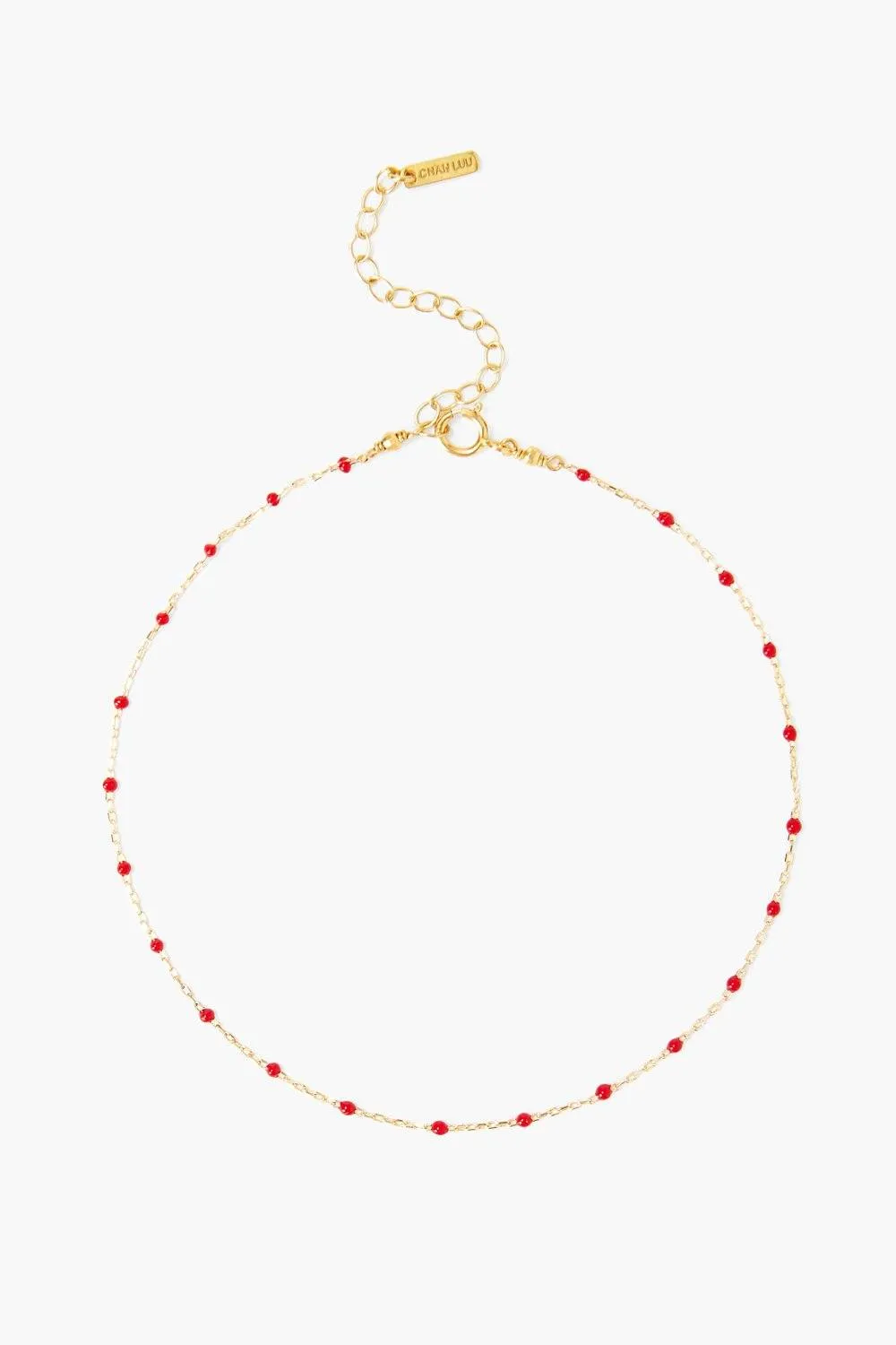 Enamel Bead Anklet
