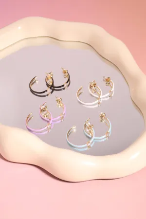 Enamel   Heart Hoop Earring