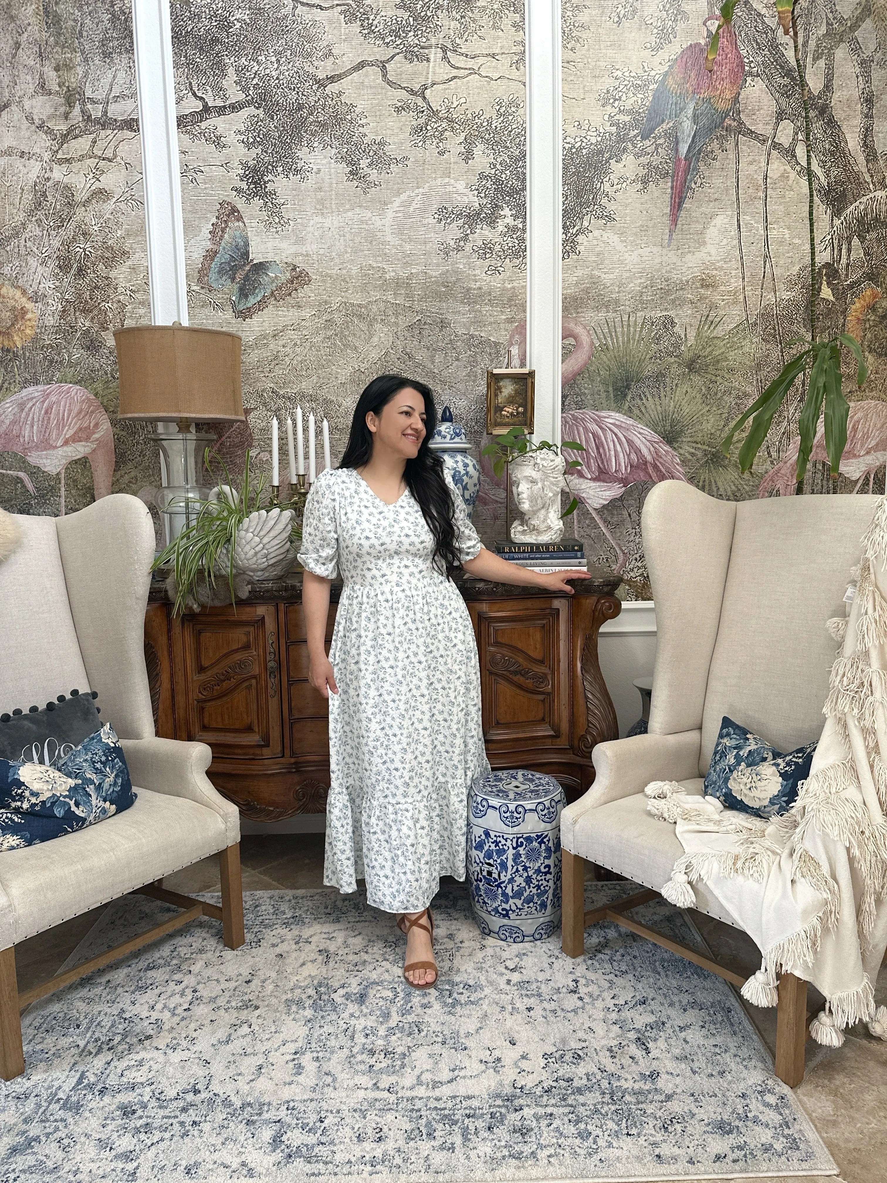 Erma Small Floral Maxi Dress