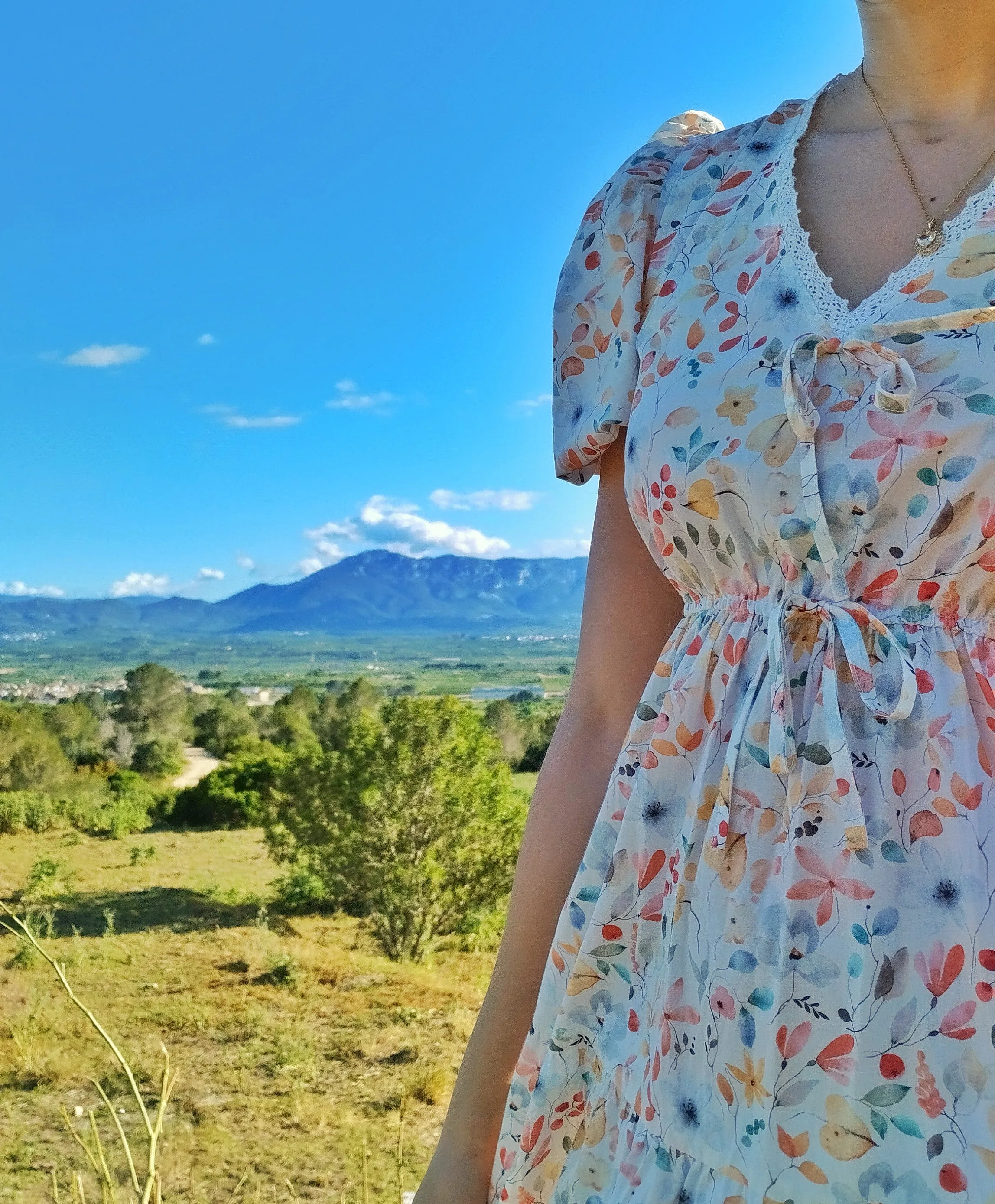 Ethel 100% Cotton Spring Floral Midi Dress