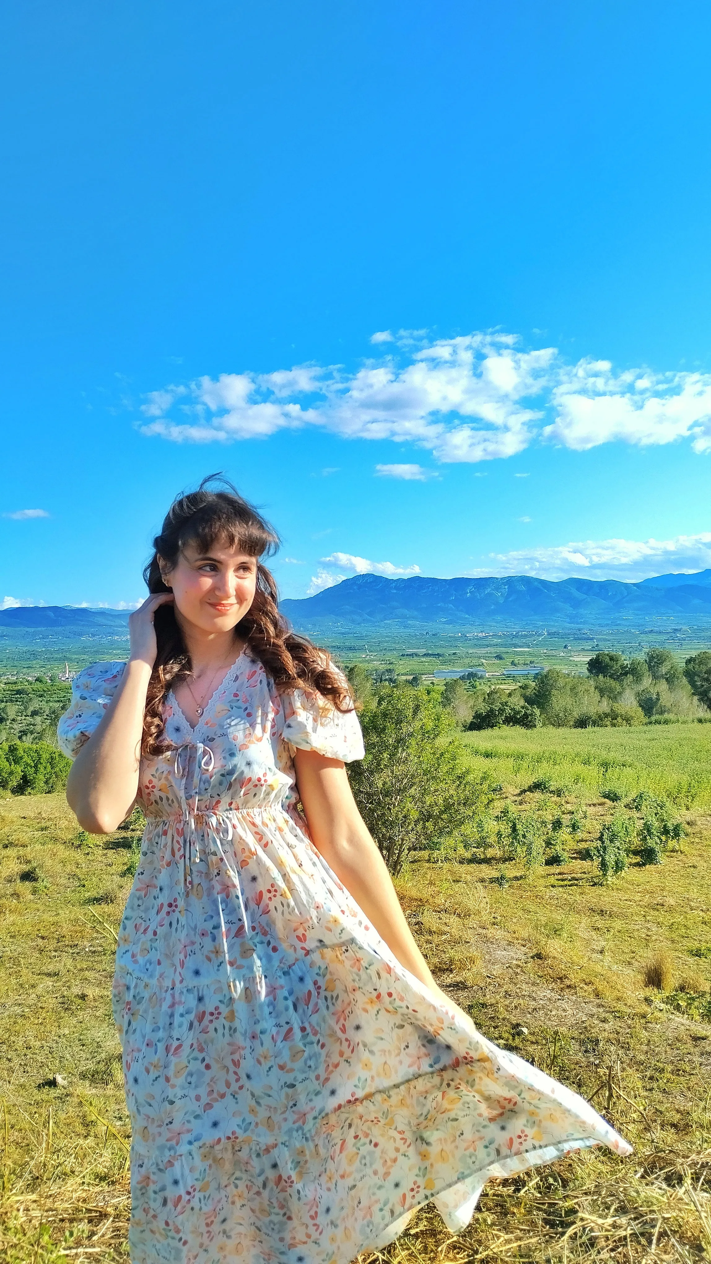 Ethel 100% Cotton Spring Floral Midi Dress